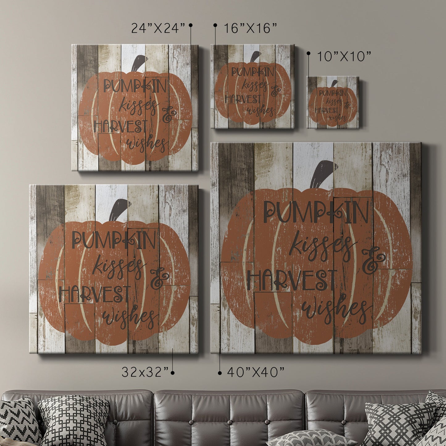 Pumpkin Kisses-Premium Gallery Wrapped Canvas - Ready to Hang