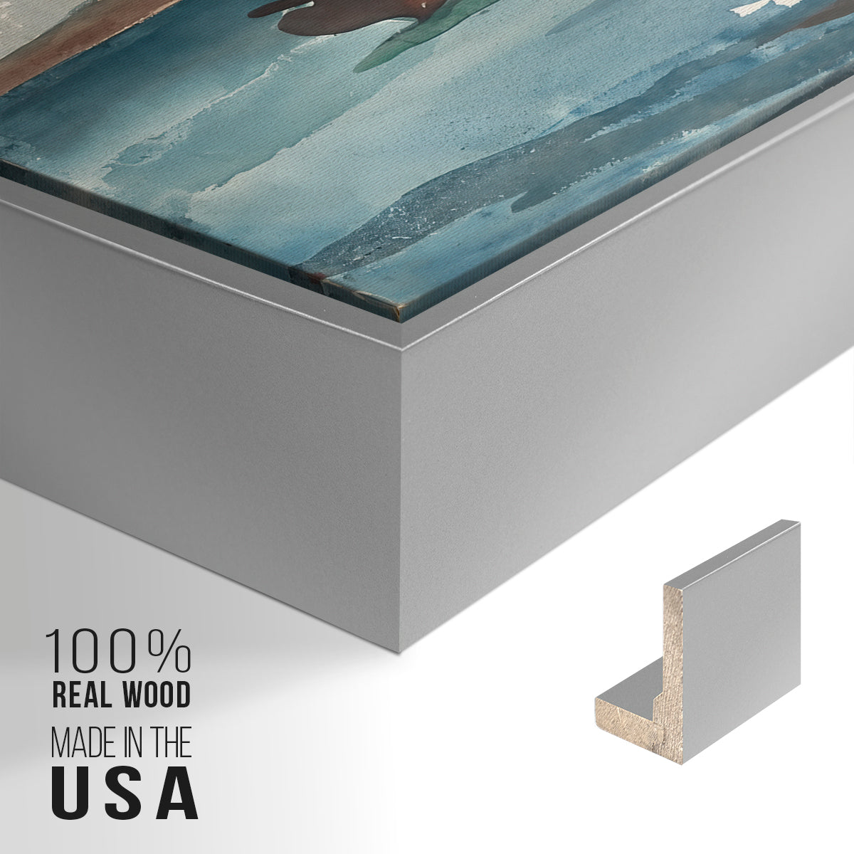 Sloop, Nassau, 1899 - Floater Framed Canvas Print