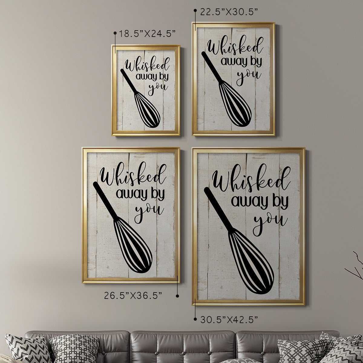 Whisked Away - Modern Framed Canvas Print