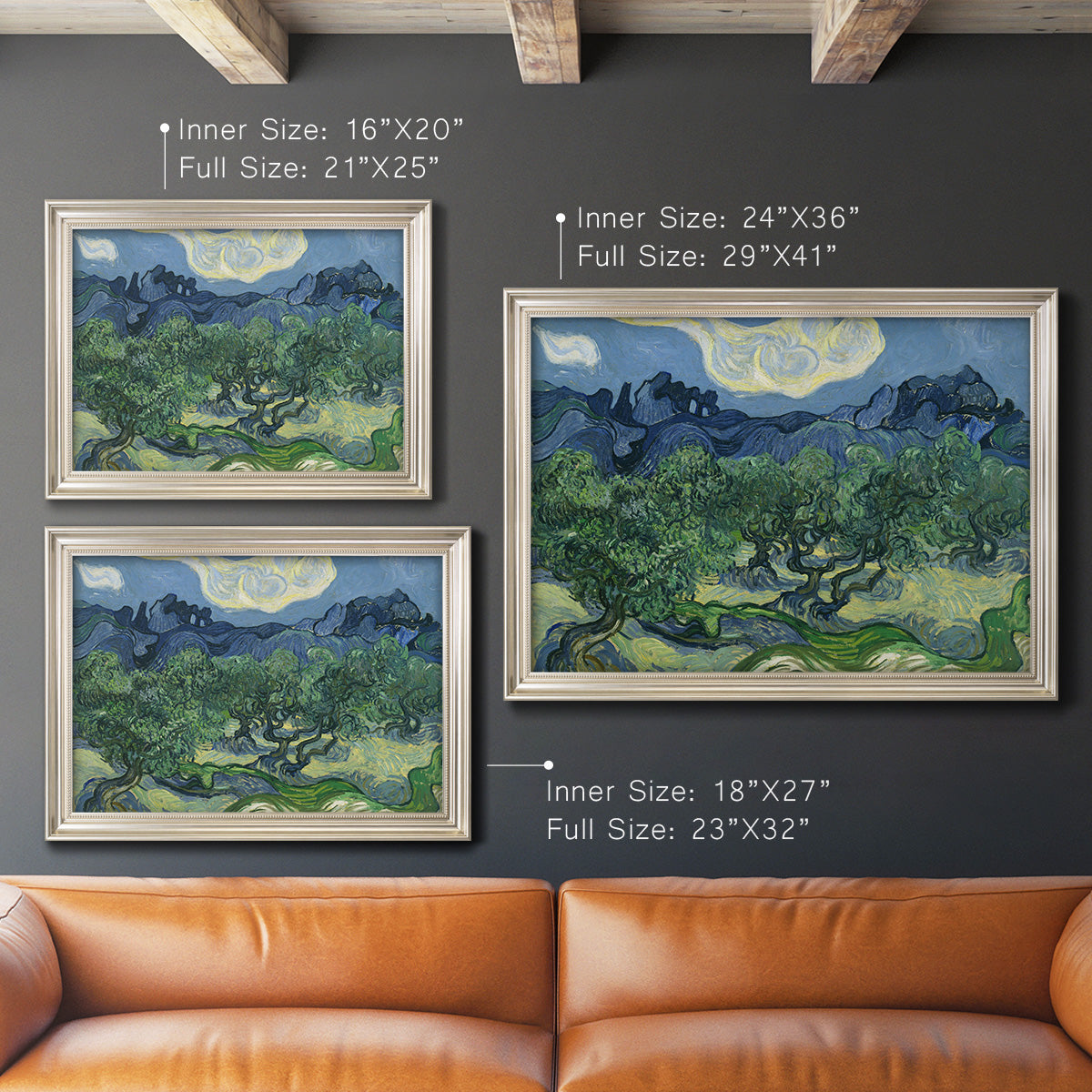 Olive Trees - Ornate Framed Canvas Print