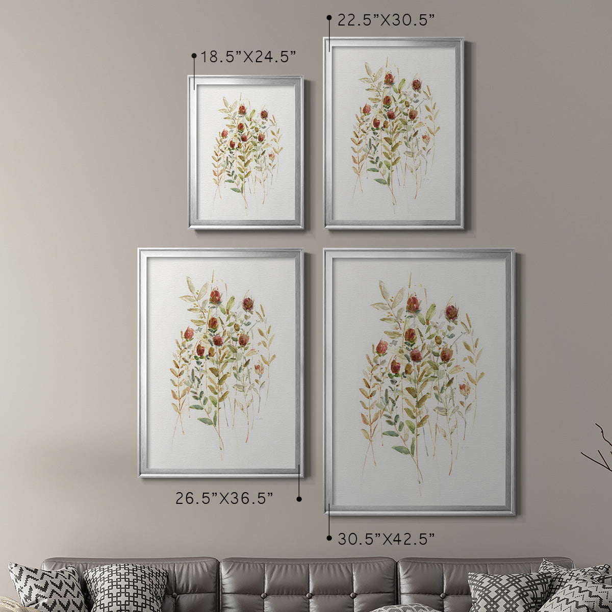 Wildflower Breeze II - Modern Framed Canvas Print