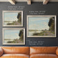 Impressionist river scene with red boats by Claude Monet in an ornate champagne frame shown in multiple size options.