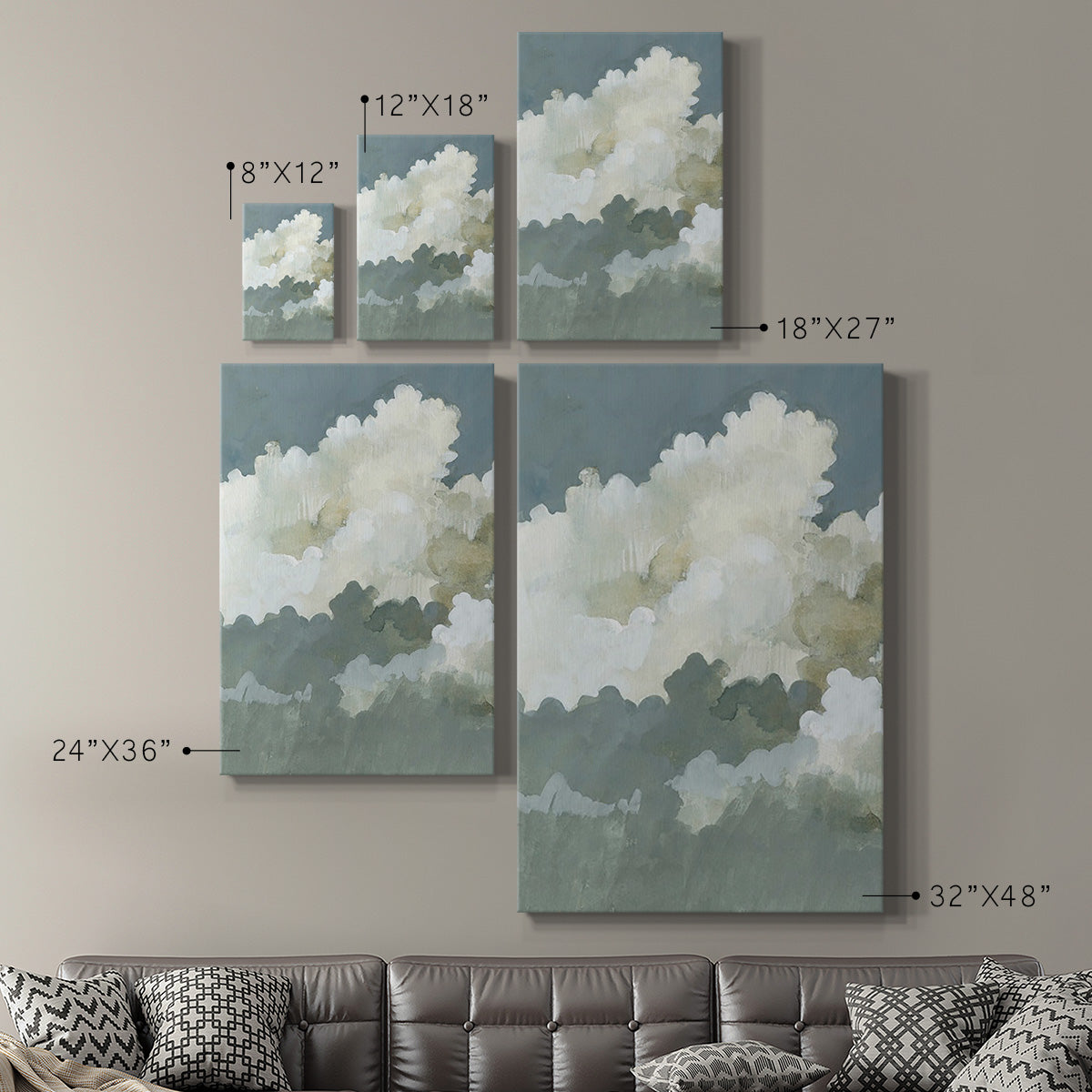 Big Clouds I Premium Gallery Wrapped Canvas - Ready to Hang