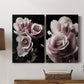 Rose Noir I Premium Gallery Wrapped Canvas - Ready to Hang - Set of 2 - 8 x 12 Each