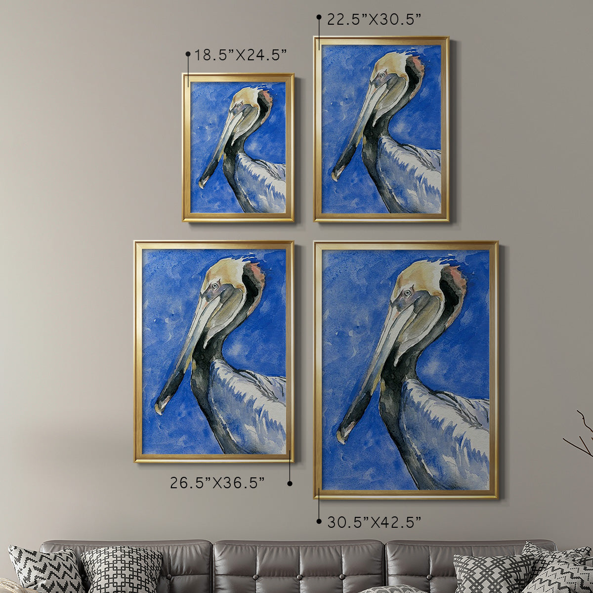 Pelican Pool II - Modern Framed Canvas Print