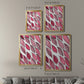 Patterned Leaf Shapes III - Modern Framed Canvas Print