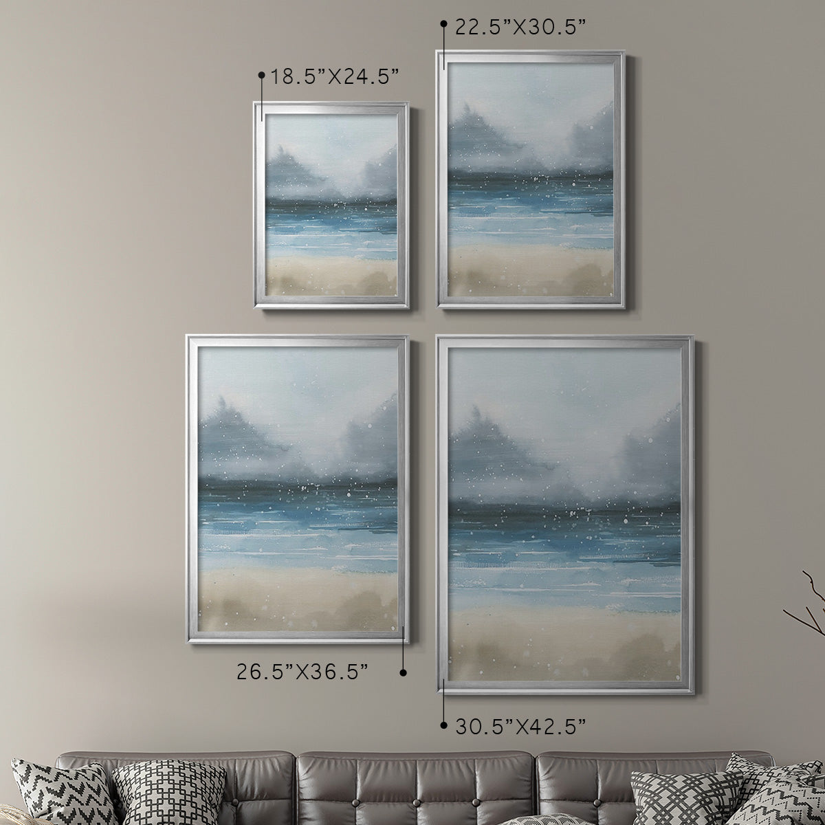 Stars and the Sea II - Modern Framed Canvas Print