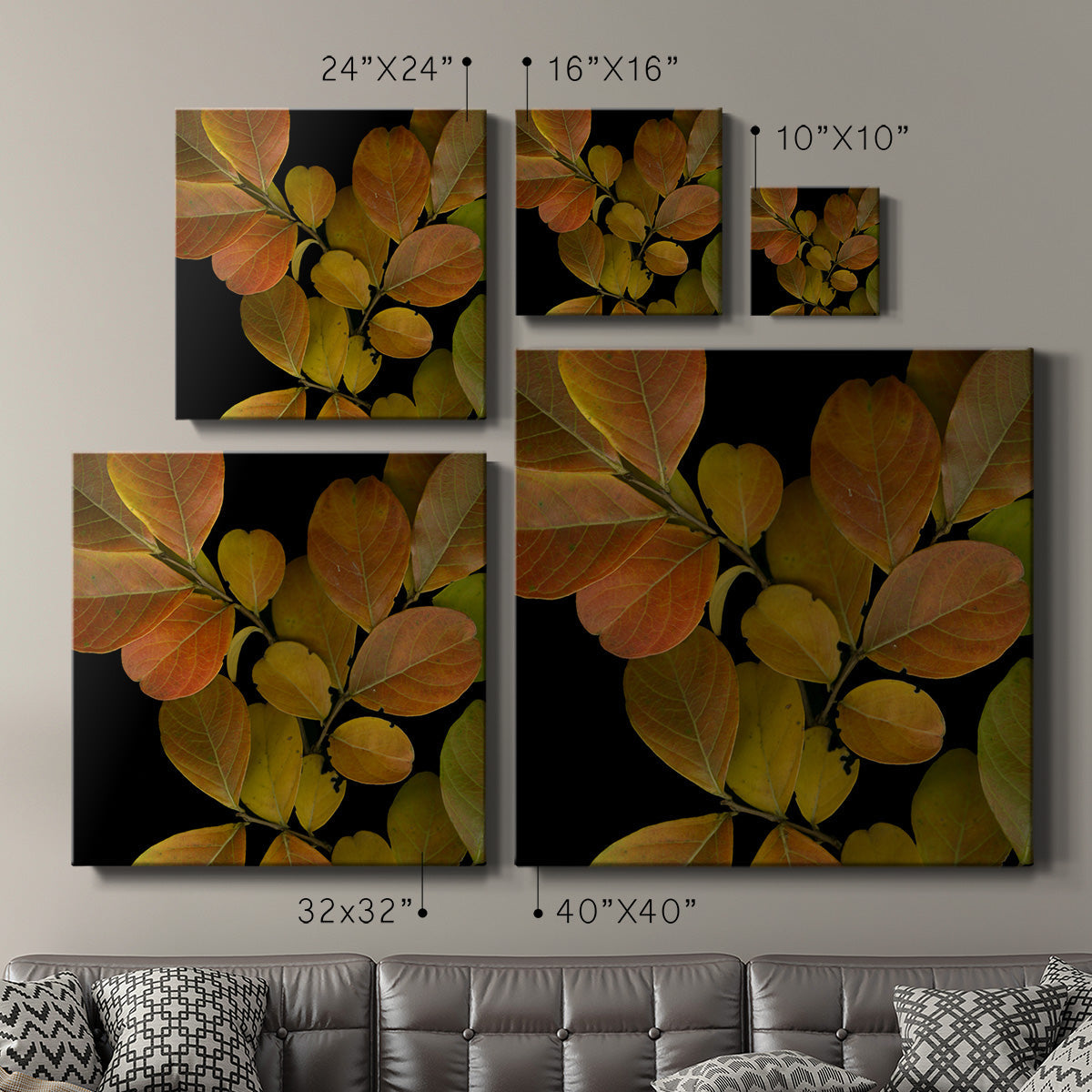 Small Vivid Leaves I (ST) - Canvas Art Print