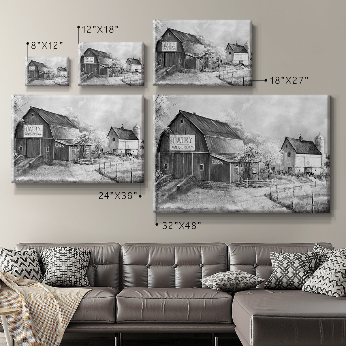 Day at the Farm Premium Gallery Wrapped Canvas - Ready to Hang