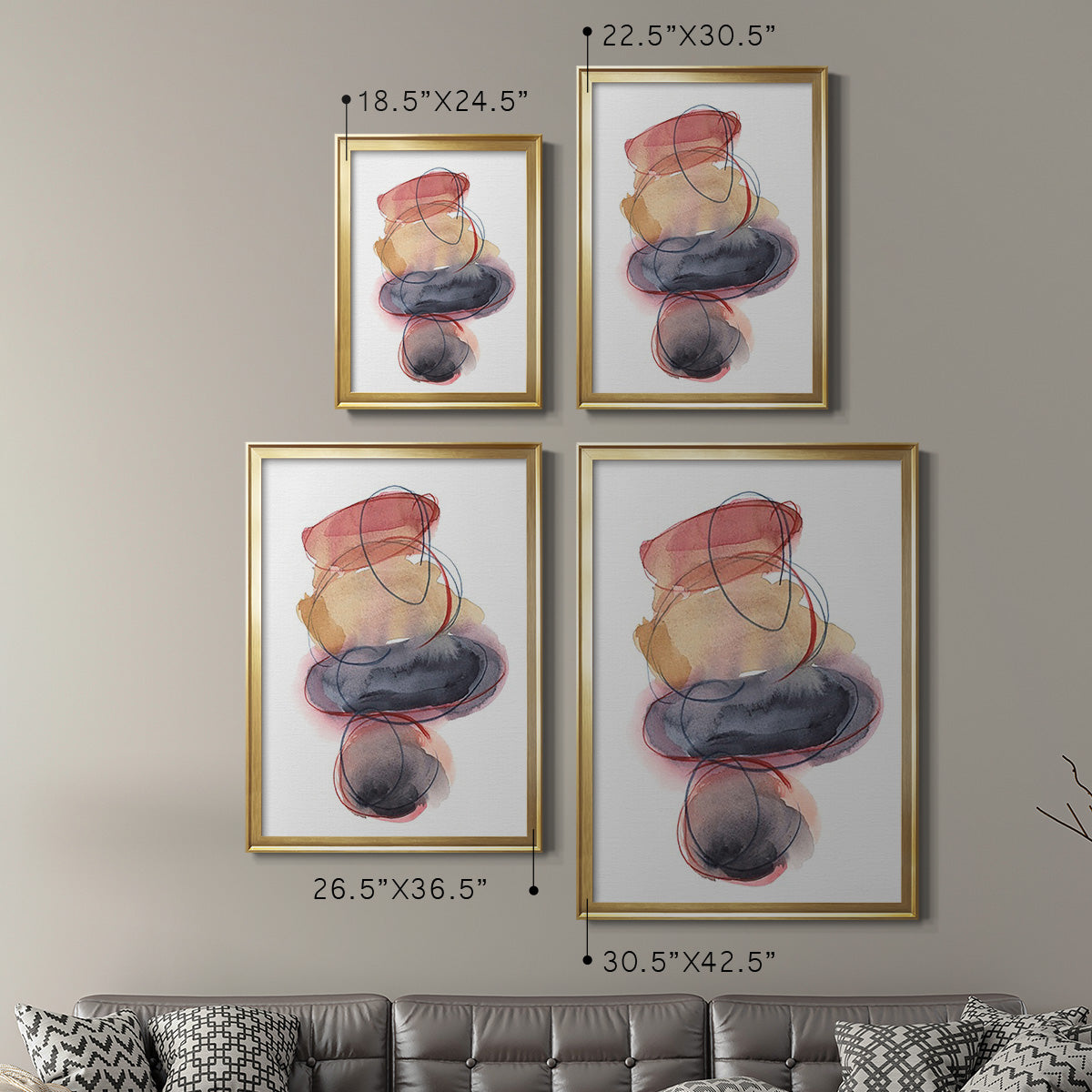 Balancing Act I - Modern Framed Canvas Print