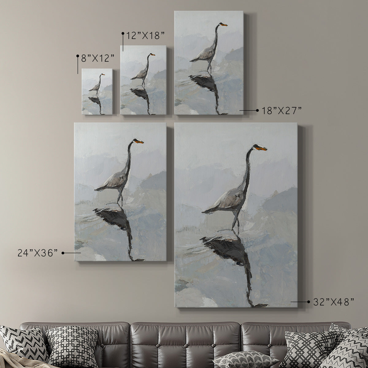 Heron - Canvas Art Print