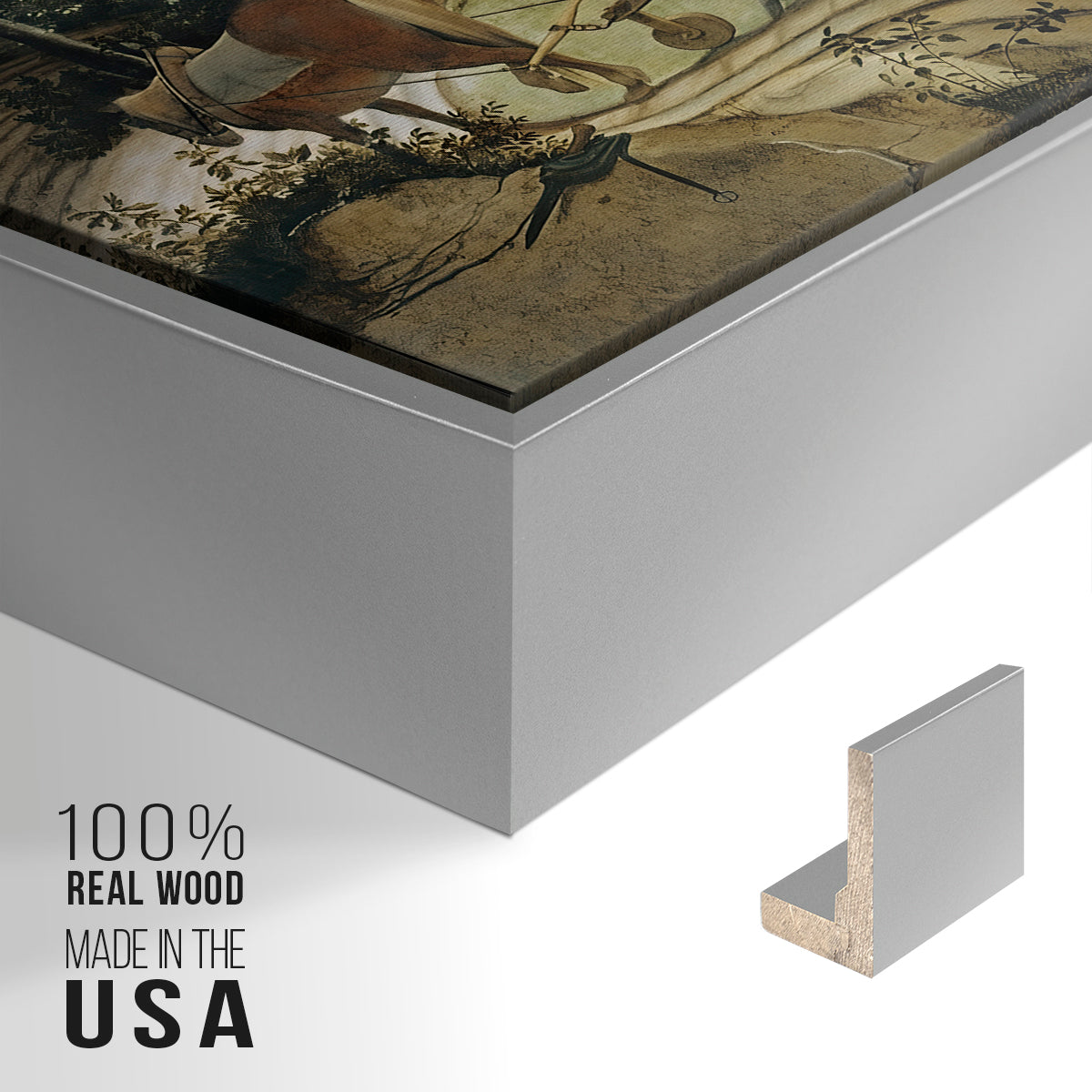 Landscape with the Fall of Icarus, c. 1560 - Floater Framed Canvas Print