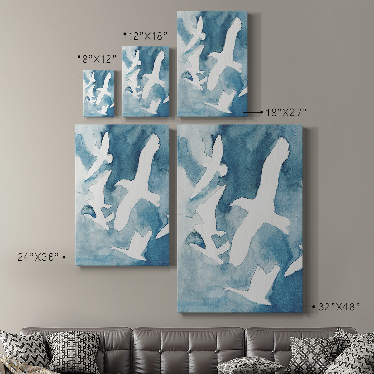 Soaring Flock I Premium Gallery Wrapped Canvas - Ready to Hang