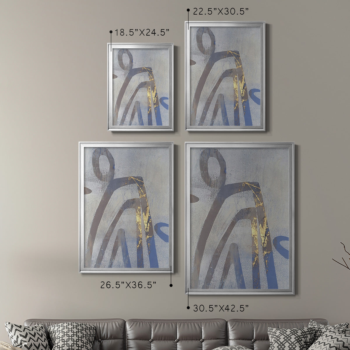 Linx II - Modern Framed Canvas Print