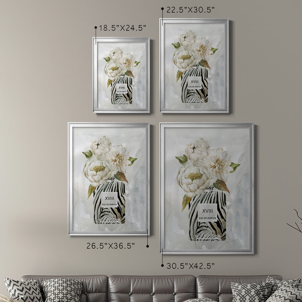 Feminine Wilds II - Modern Framed Canvas Print