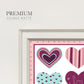 Sweet Valentine Collection A - Double Matboard Framed Print