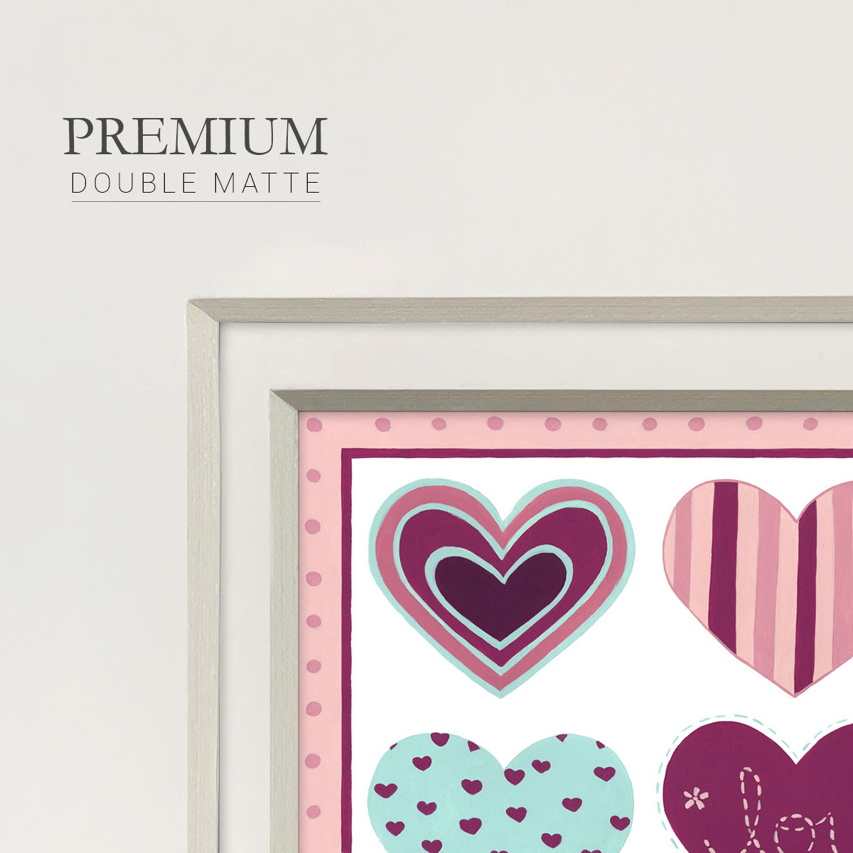 Sweet Valentine Collection A - Double Matboard Framed Print