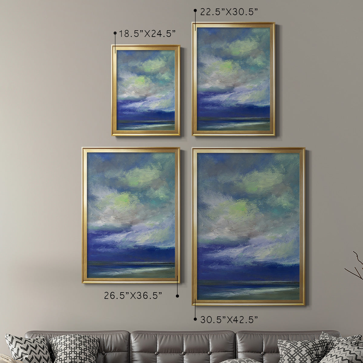 Island Dusk - Modern Framed Canvas Print