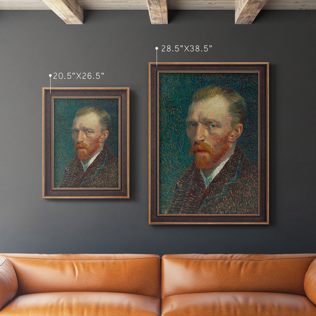 Self-Portrait, 1887 - Ornate Framed Canvas Print