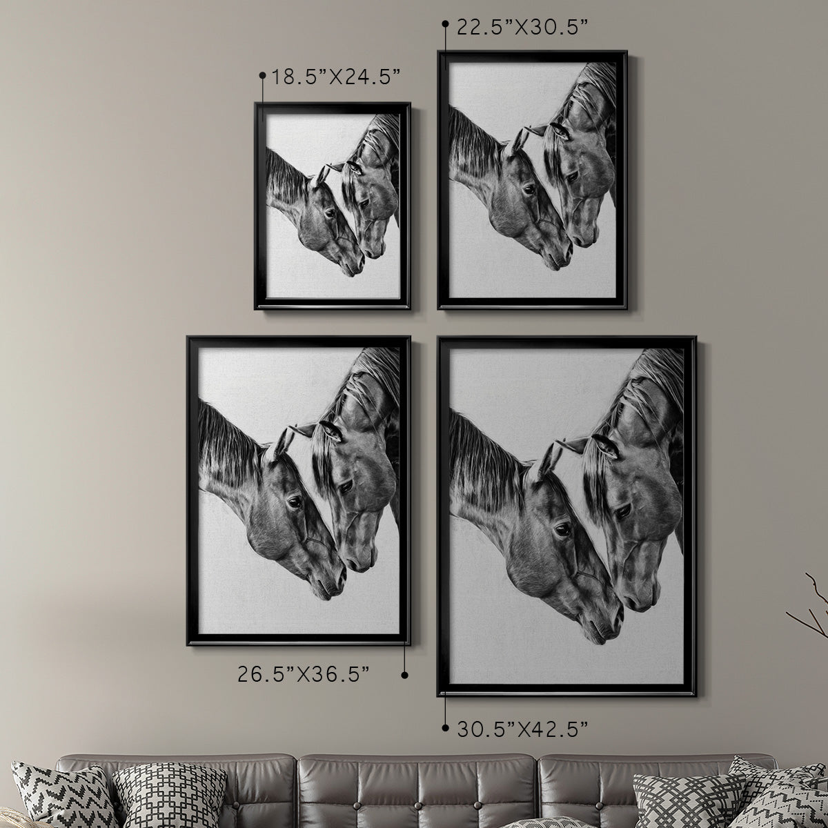 Equine Portrait VI - Modern Framed Canvas Print