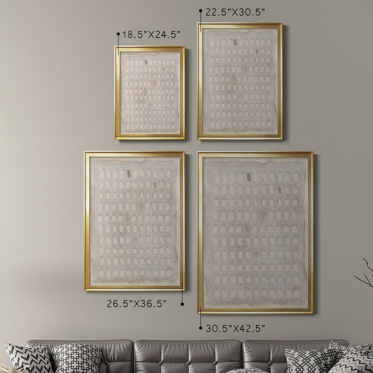 Pearl Punch Card I - Modern Framed Canvas Print