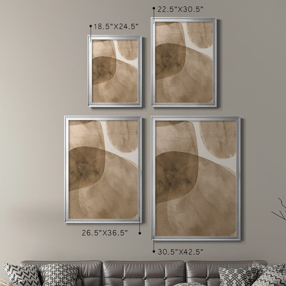 Neutral Object II - Modern Framed Canvas Print