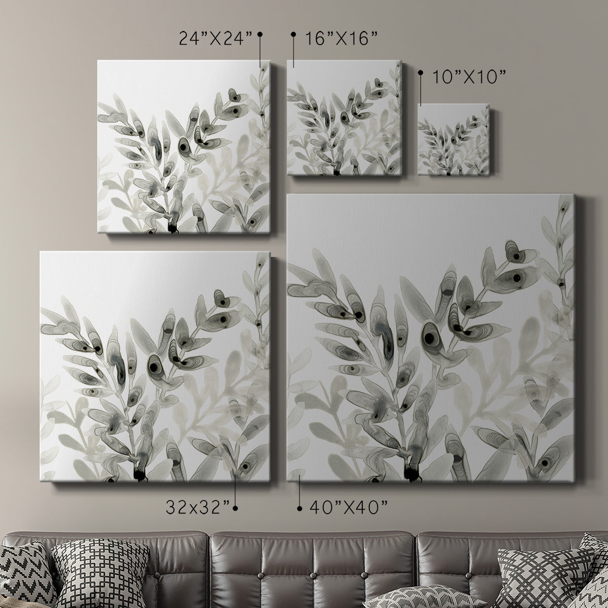 Watermark Foliage II-Premium Gallery Wrapped Canvas - Ready to Hang