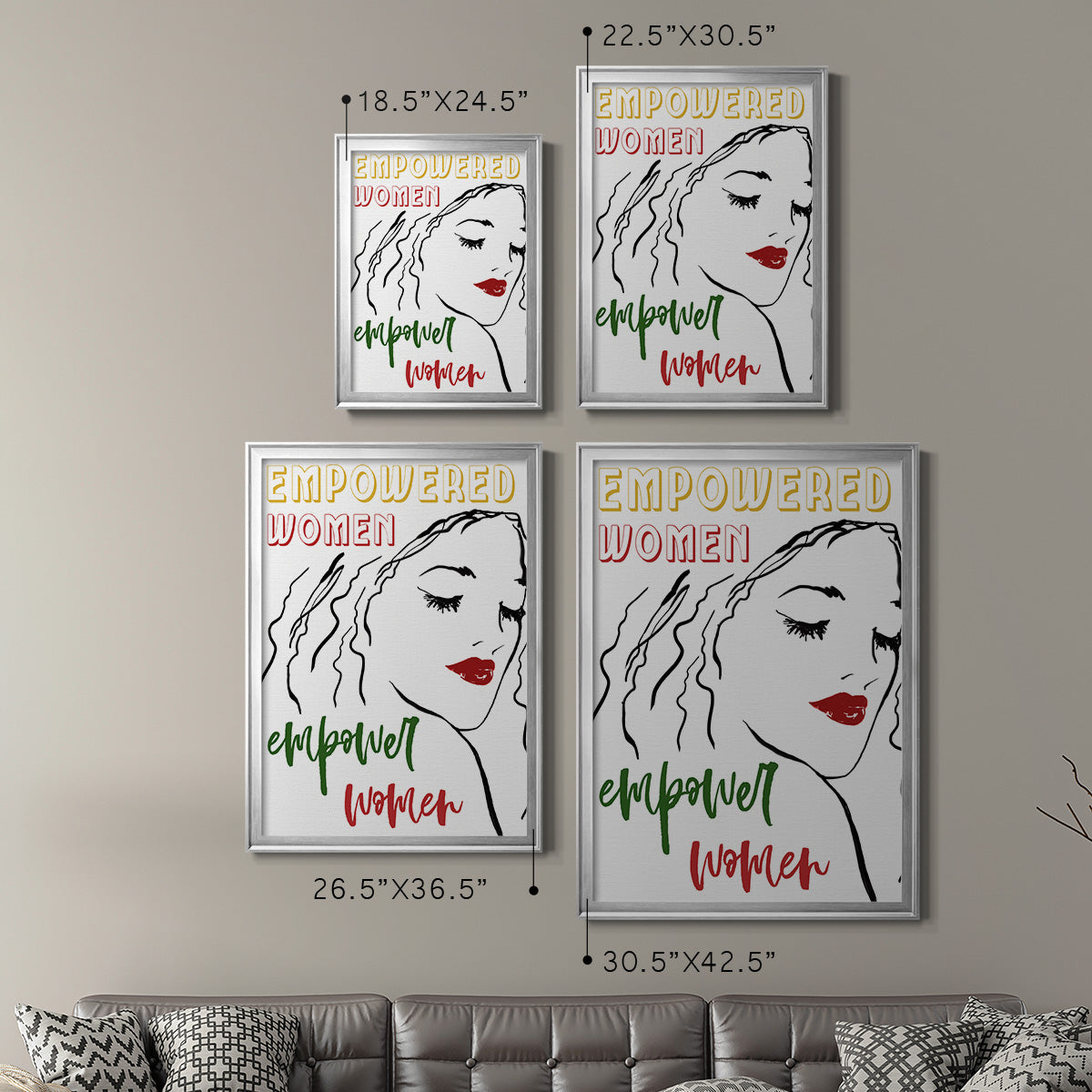 Empowered Women - Modern Framed Canvas Print