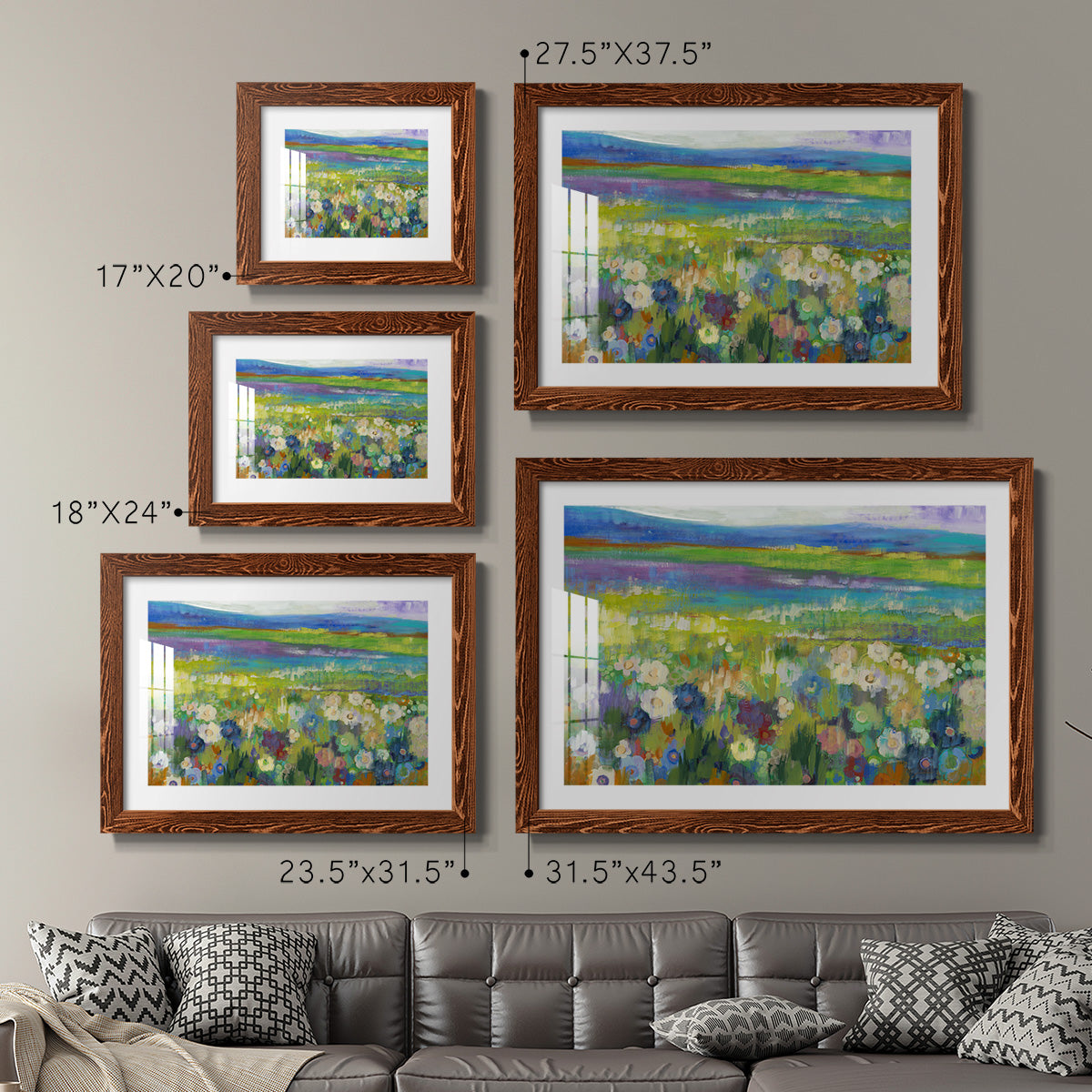 Flowerfields-Premium Framed Print - Ready to Hang