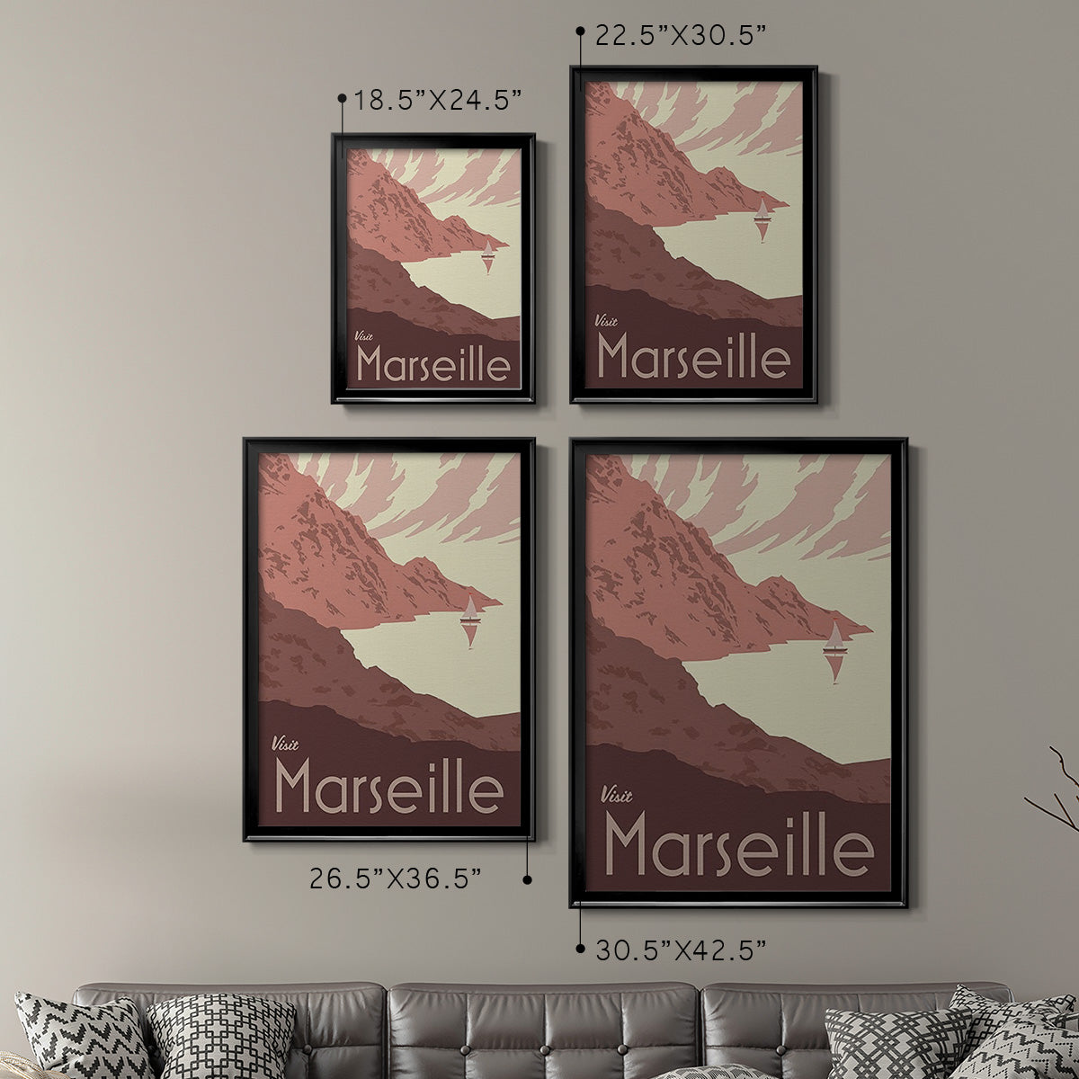 French Coast I - Modern Framed Canvas Print