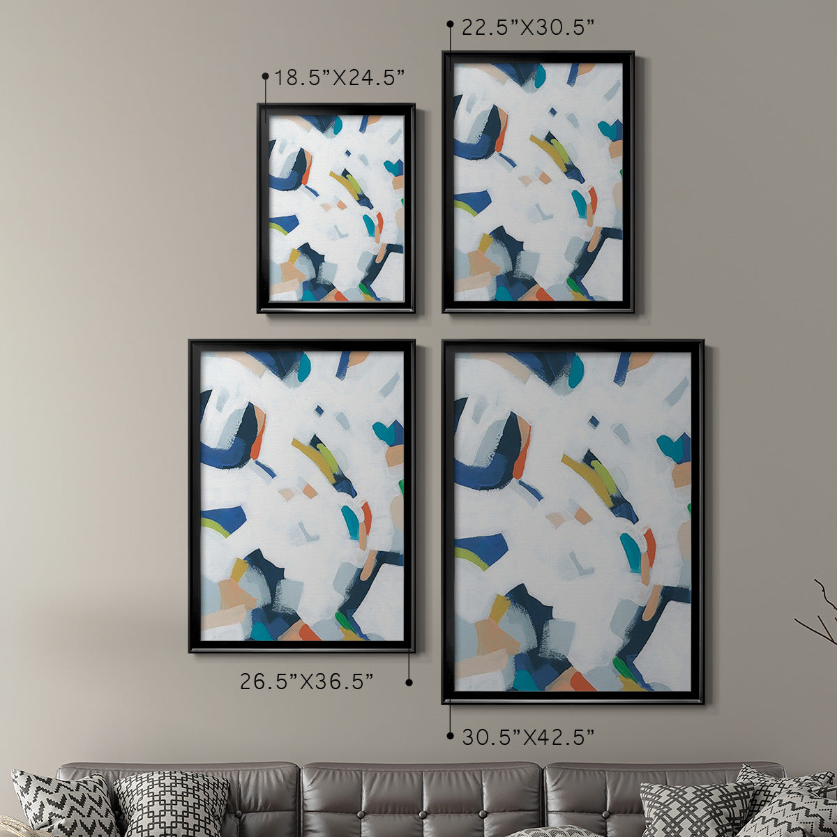 Bright Orbit I - Modern Framed Canvas Print