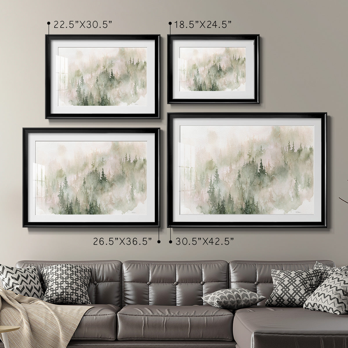 Misty Mountain Sides Premium Framed Print - Ready to Hang