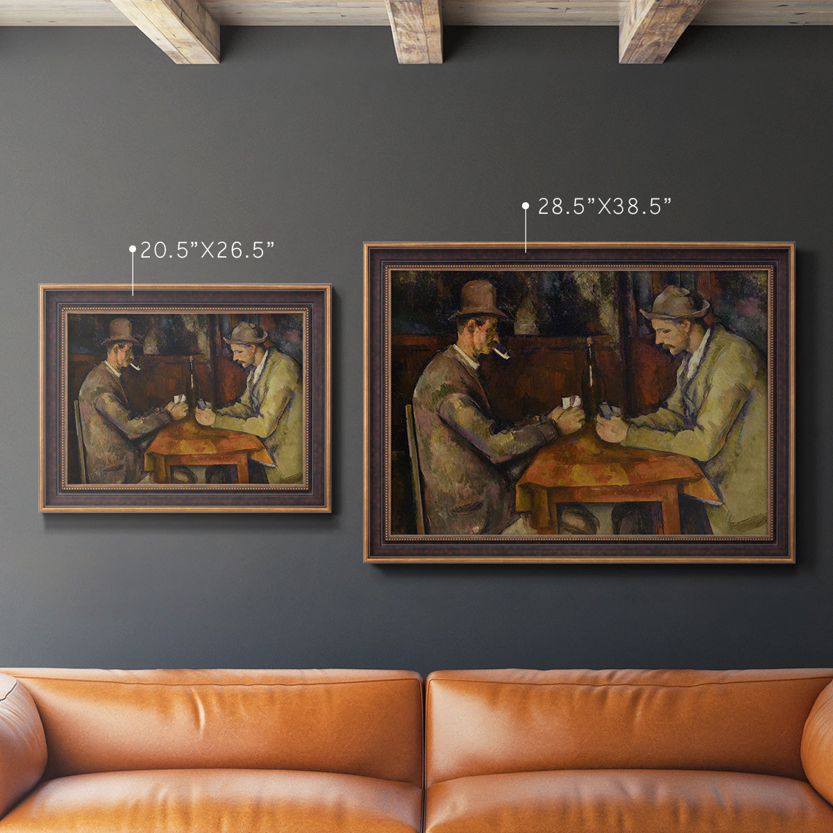 The Card Players - Ornate Framed Canvas Print