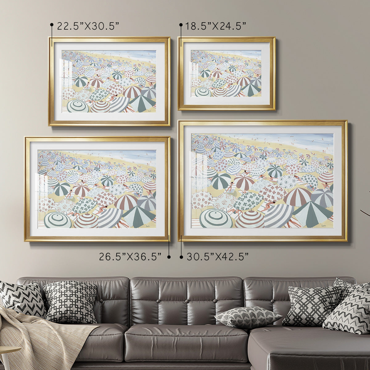 Subtle Beach - Modern Framed Art Print