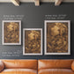 Monochrome religious painting of the raising of Lazarus by Leandro Bassano in an ornate weathered white frame shown in multiple vertical size options.