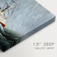 Canvas art print of a sailing ship tossed by large waves under dark stormy sky, highlighting texture and gallery-wrapped edges