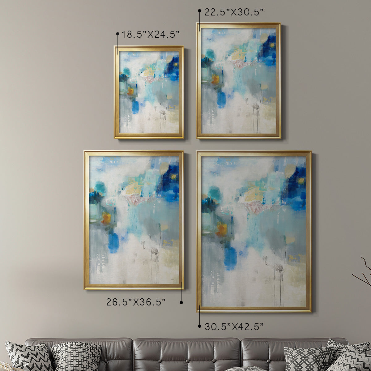 Celeste Motion I - Modern Framed Canvas Print