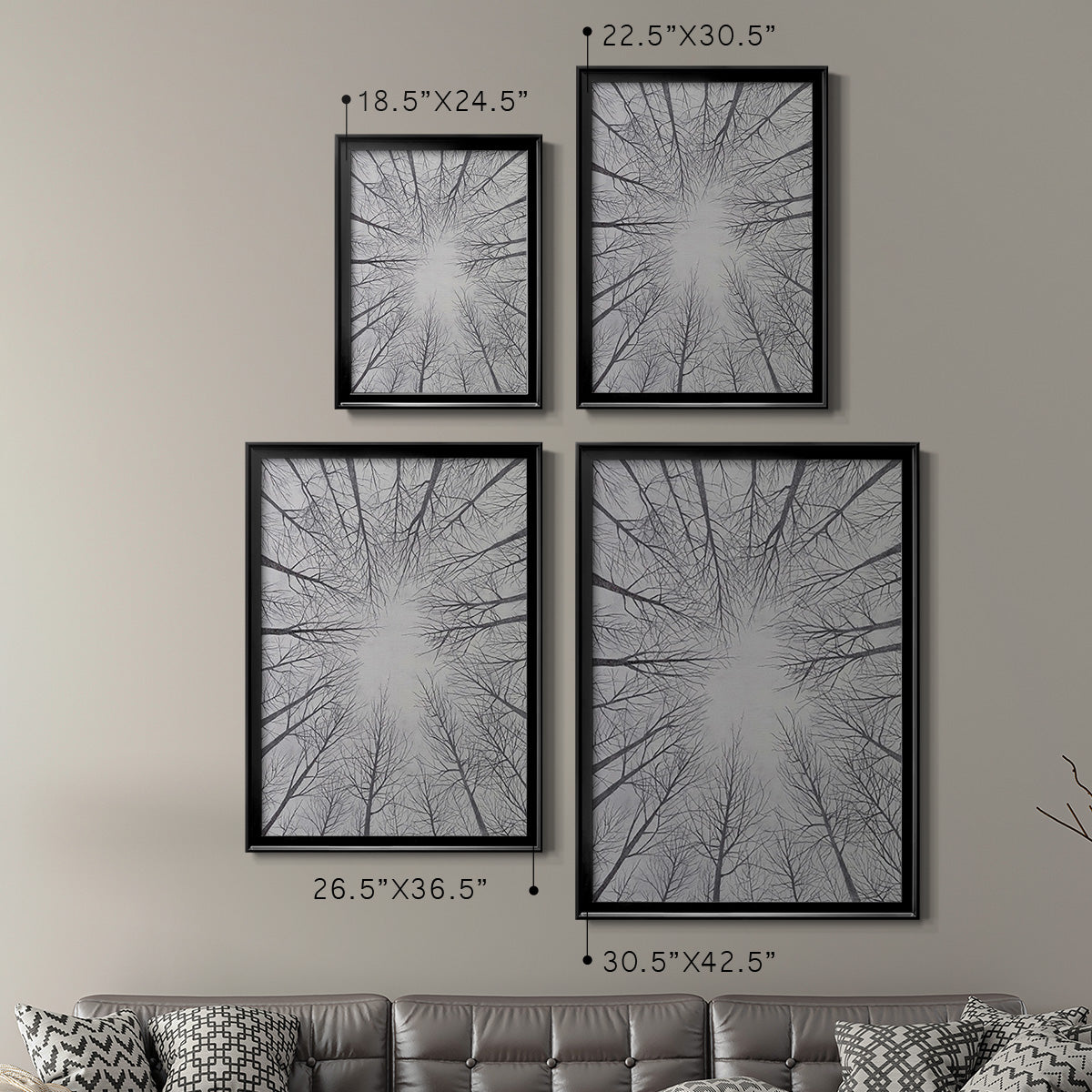 Deciduous Canopy II - Modern Framed Canvas Print