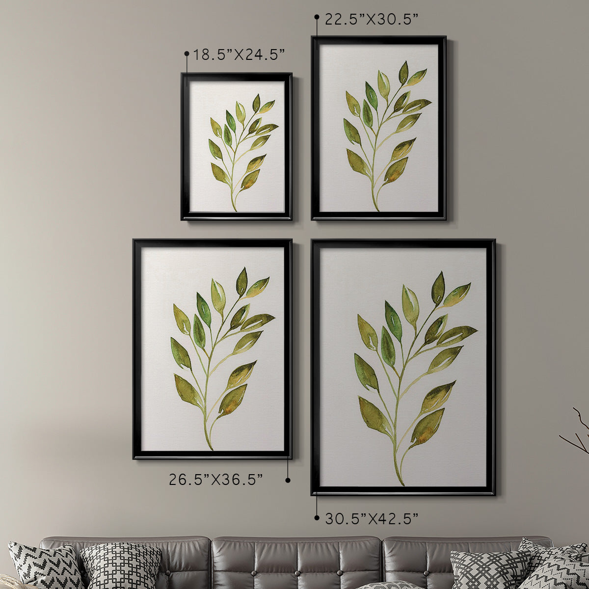 Single Twig I - Modern Framed Canvas Print