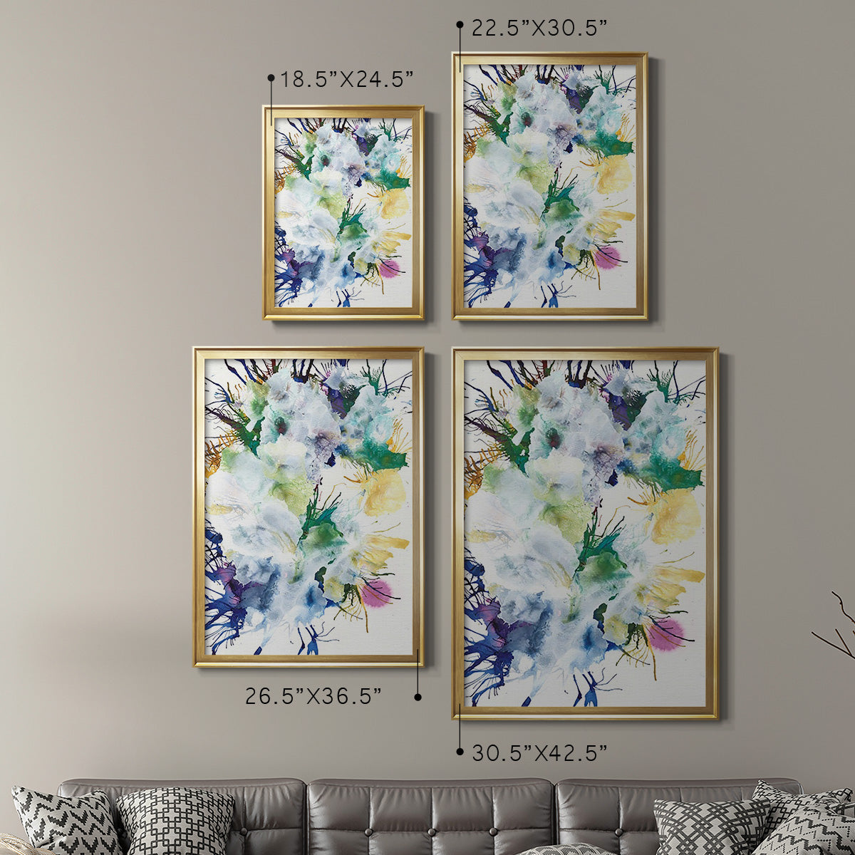 Like An Iris II - Modern Framed Canvas Print