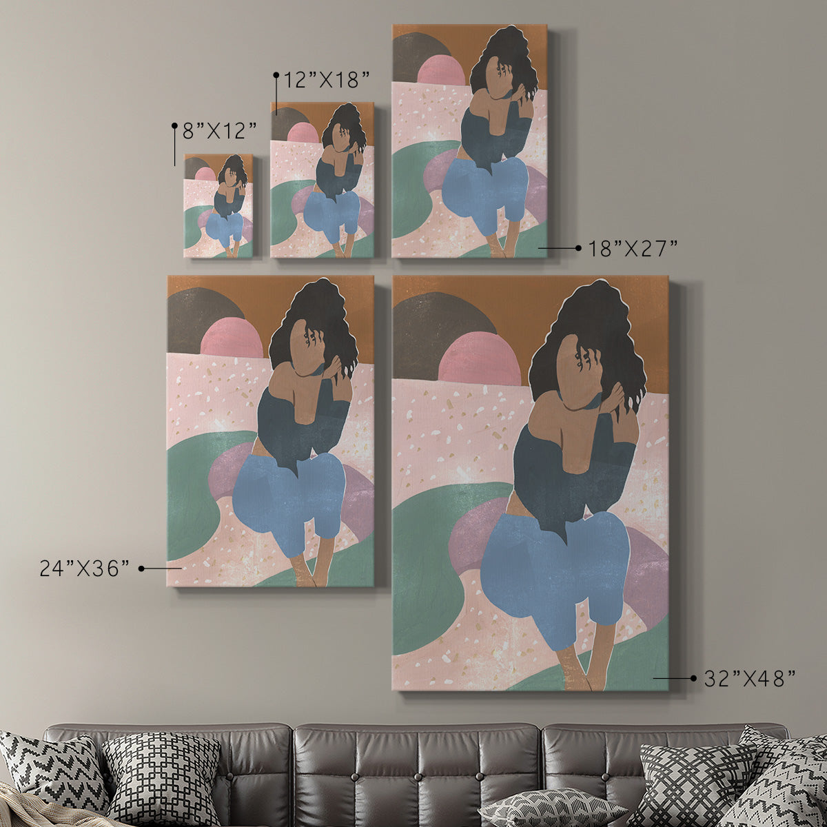 Curly Lady II Premium Gallery Wrapped Canvas - Ready to Hang