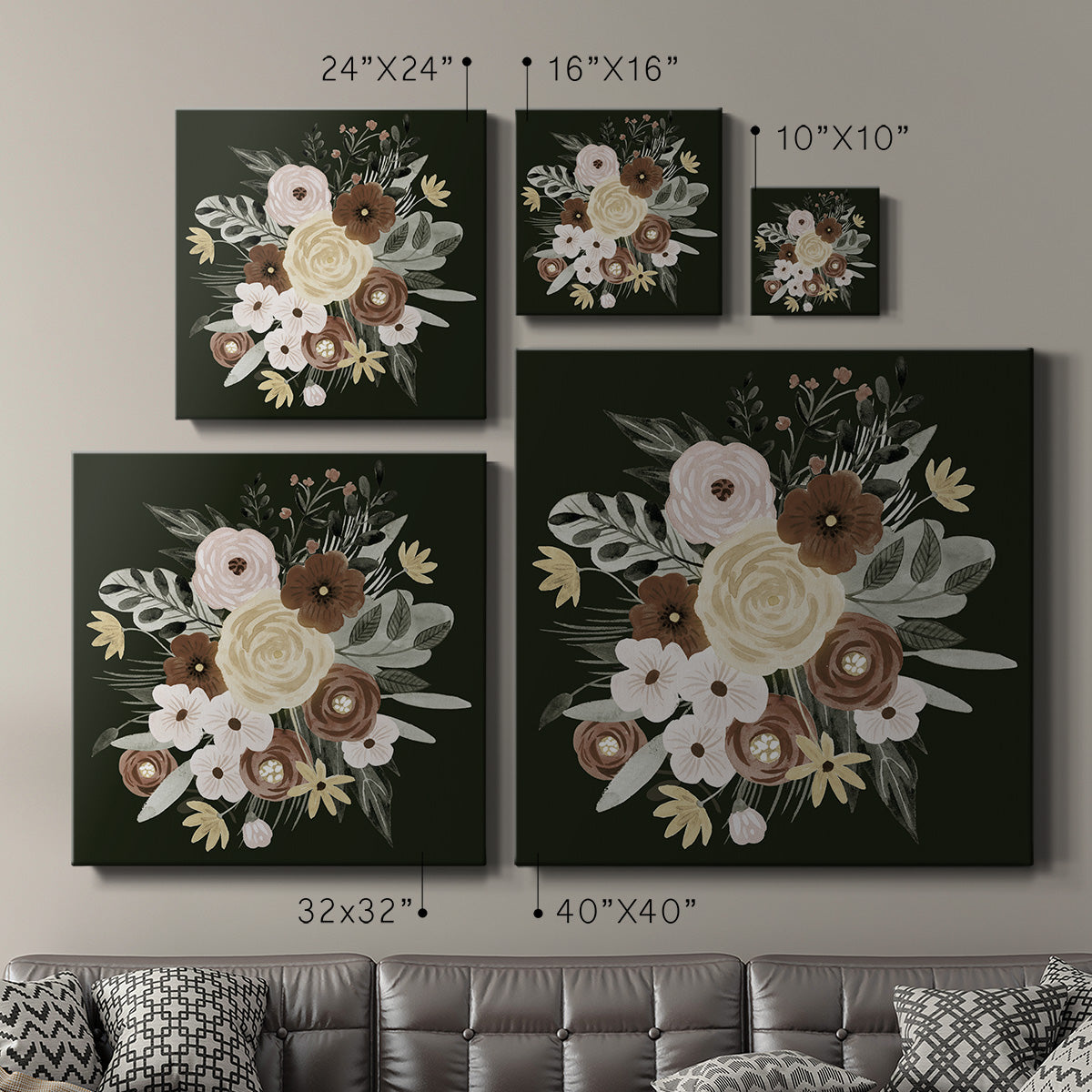 Earthy Bouquet II - Canvas Art Print