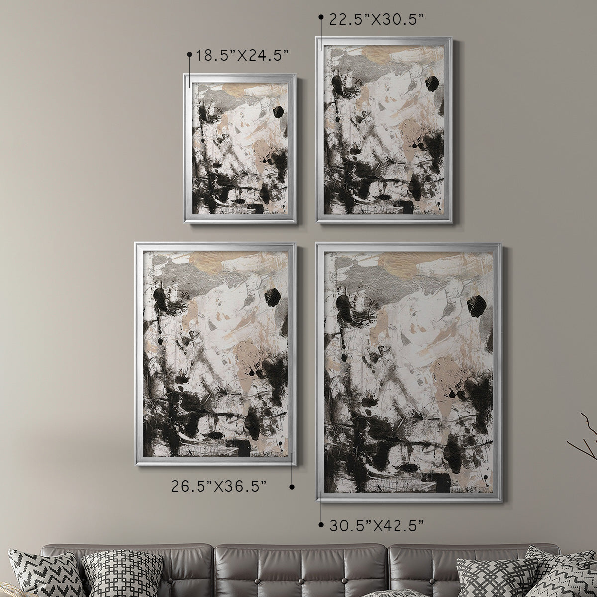 Disarray I - Modern Framed Canvas Print