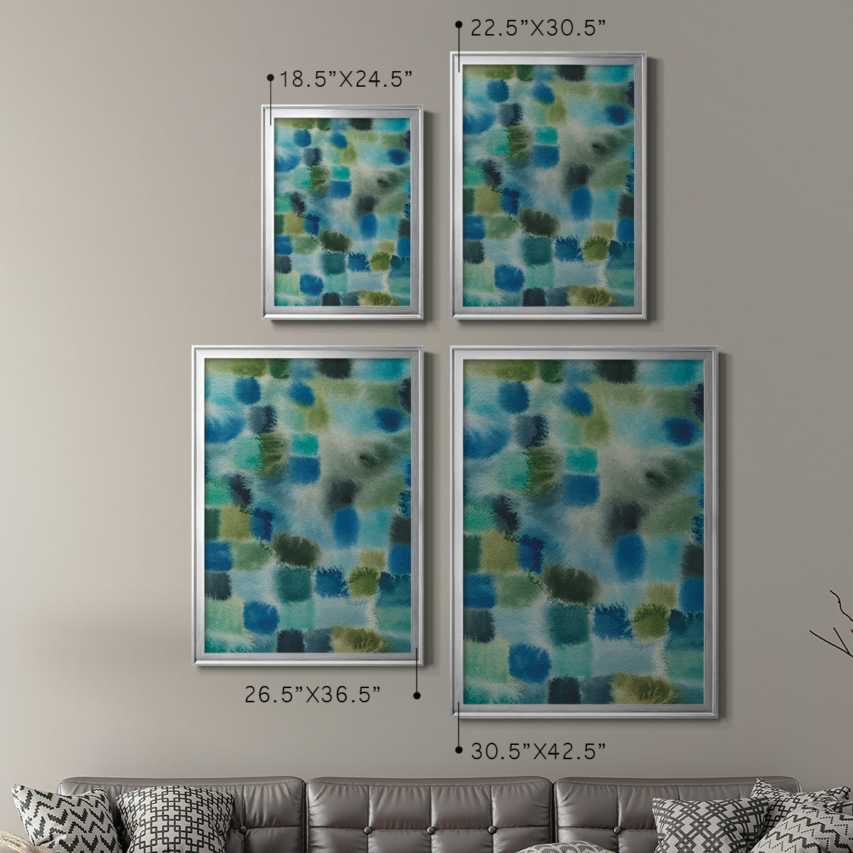 Earthy Plexus I - Modern Framed Canvas Print