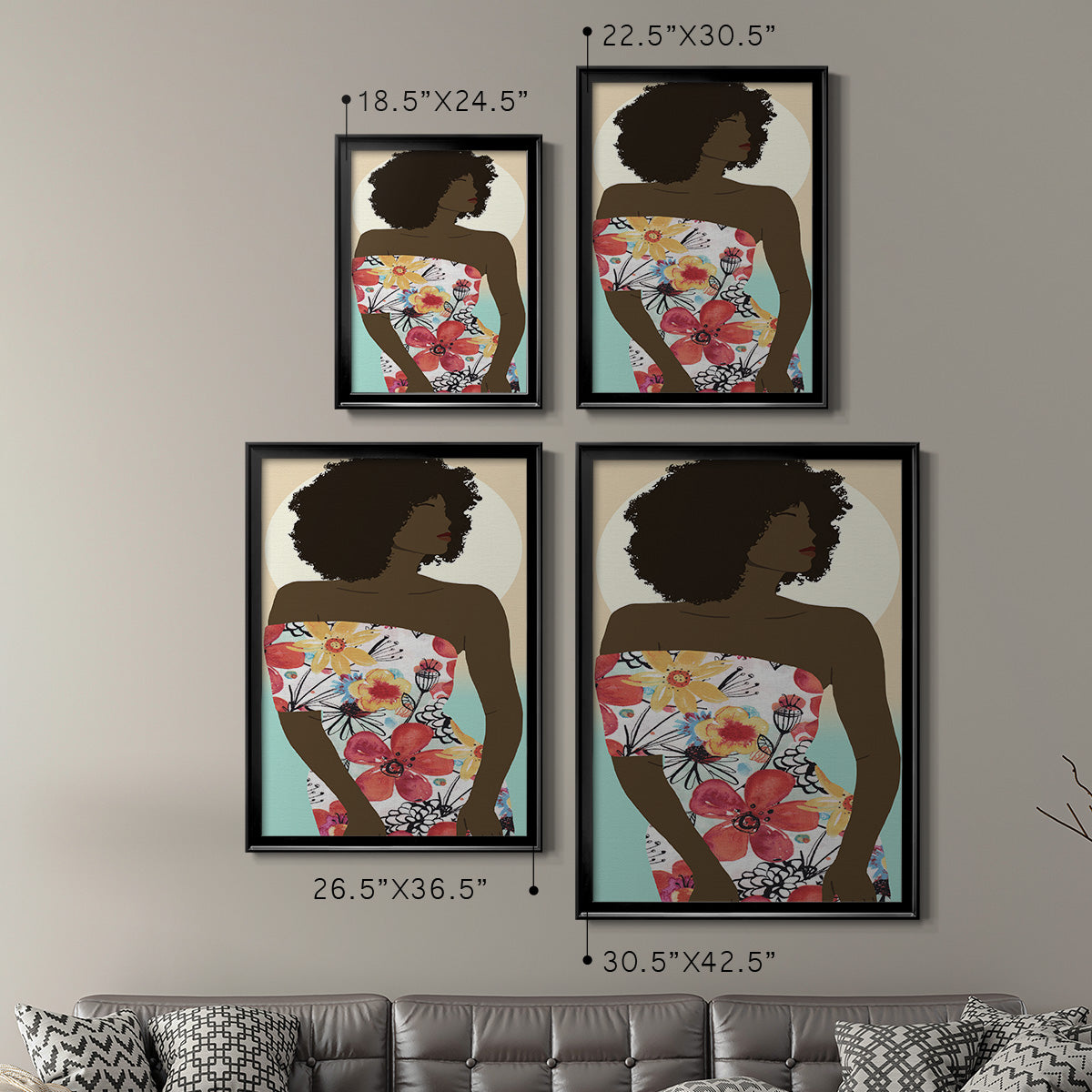 You Go Woman II - Modern Framed Canvas Print