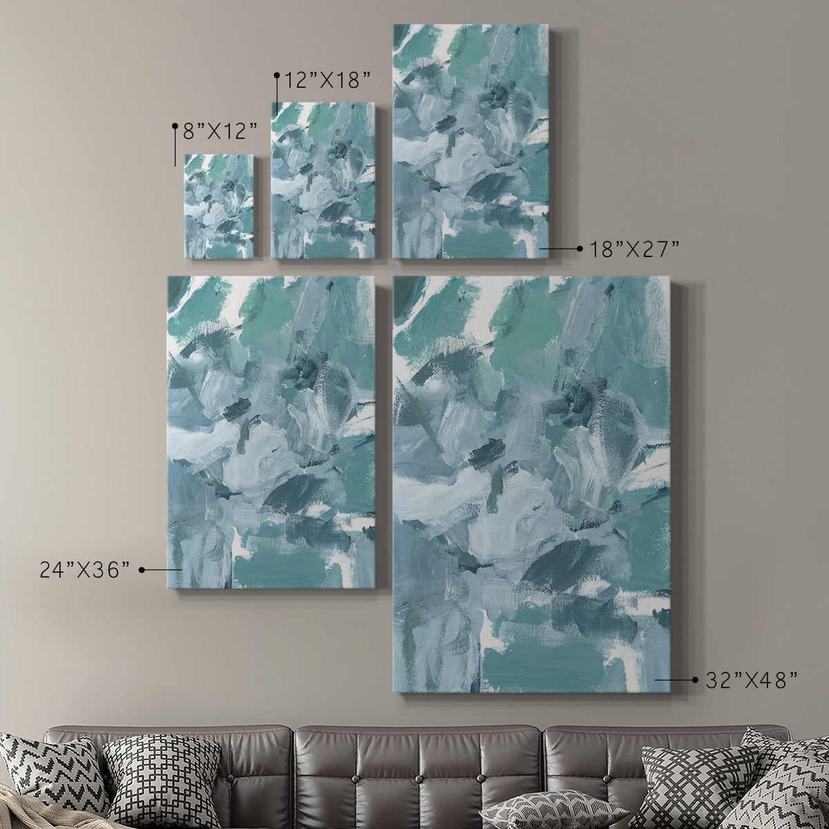 Soft Teal II Premium Gallery Wrapped Canvas - Ready to Hang