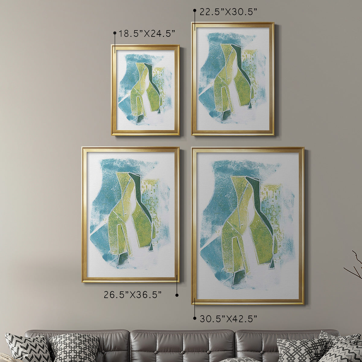 Jubilee Jugs III - Modern Framed Canvas Print