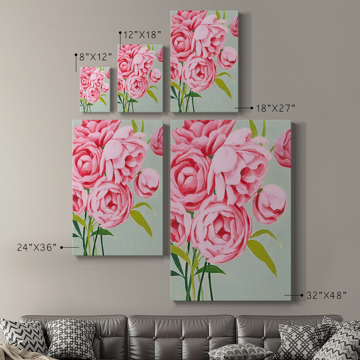 This Year's Peonies II - Canvas Art Print