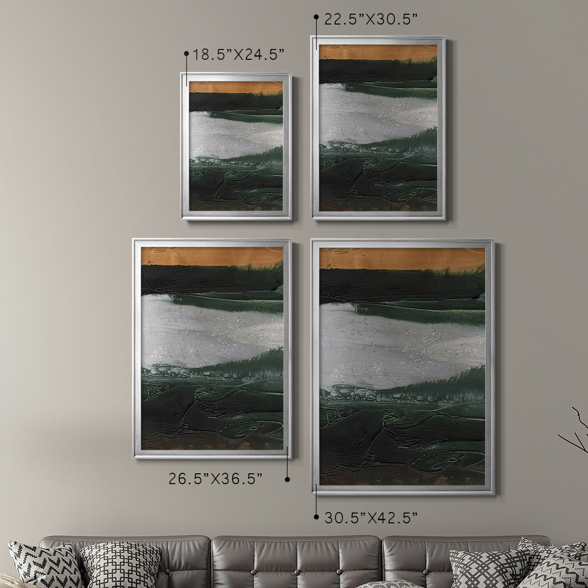 Embellished Coastal Plain II - Modern Framed Canvas Print