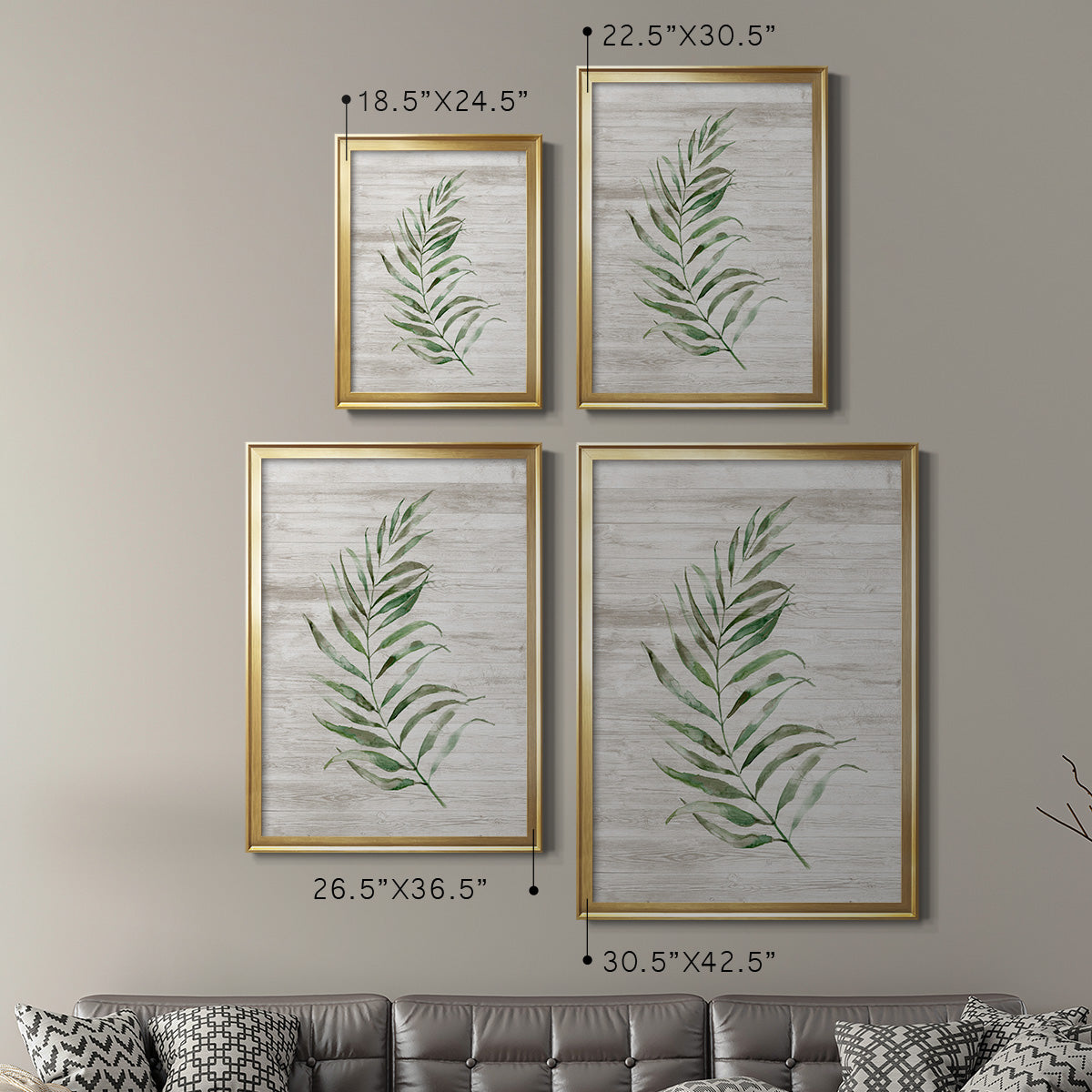 Tropic Frond I - Modern Framed Canvas Print